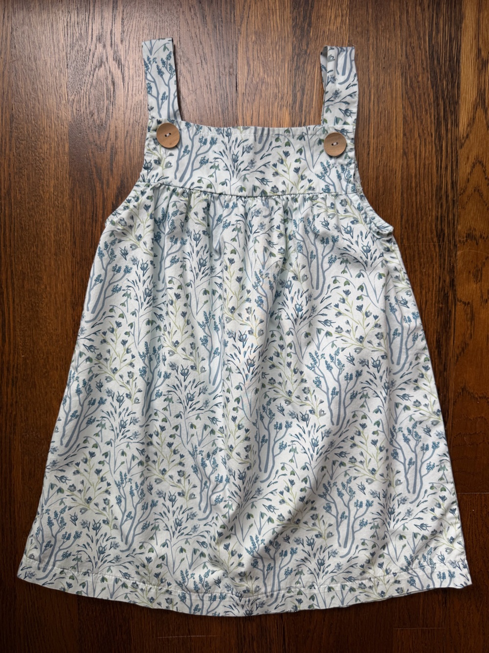 Hannah Kate Blue & Green Floral Print Dress 6